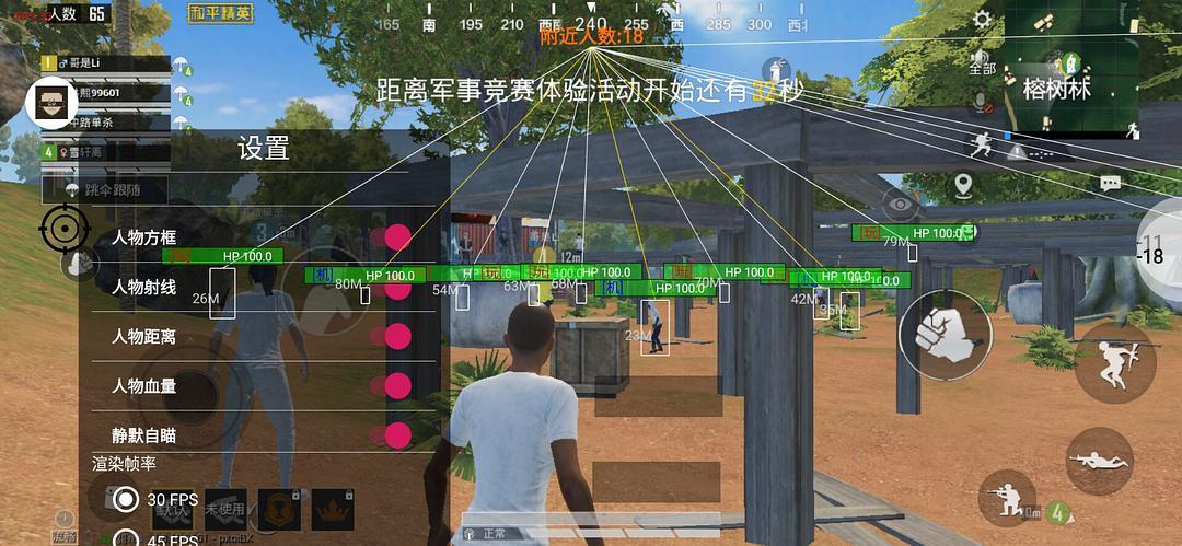 和平精英外挂【啊零直装V1.0】人物绘制透视 掩体子弹追踪 预判自瞄扫车  内透人物上色 全部枪械美化